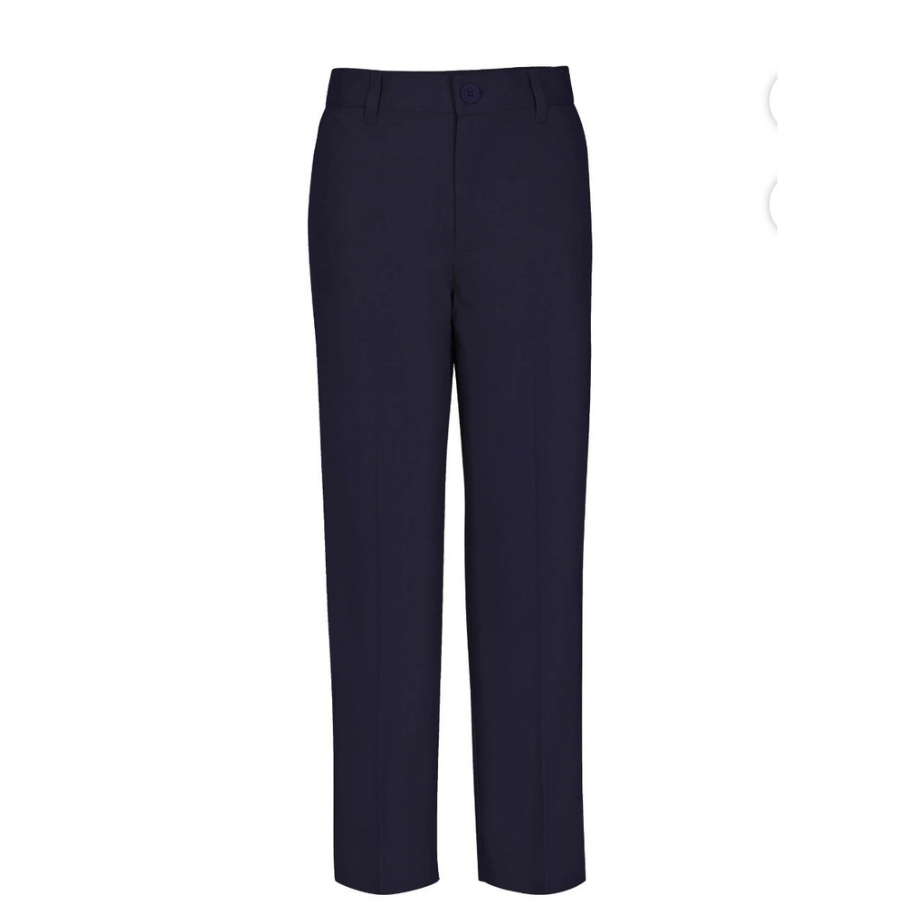 Real School Uniforms Boys Size 20 Husky Approved Uniform Pants Flat Front - Navy